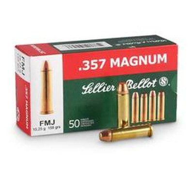 Sellier & Bellot .357 Magnum Ammunition 1000 Rounds FMJ 158 Grain
