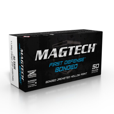 Magtech First Defense .40 S&W Ammunition 50 Rounds Bonded JHP 180 Grains 40BONB