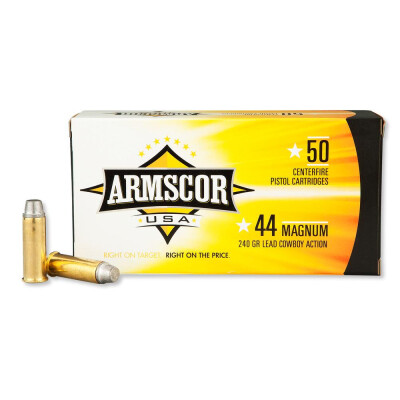 Armscor USA .44 Magnum Ammunition 400 Rounds LSWC 240 Grains F AC 44M-1N
