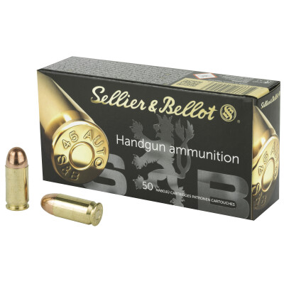 Sellier & Bellot .45 ACP Ammunition 1000 Rounds FMJ 230 Grain