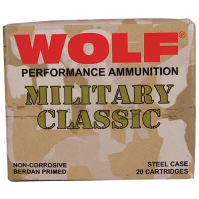 Wolf Performance Military Classic .30-06 Springfield Ammunition 20 Rounds FMJ 168 Grain