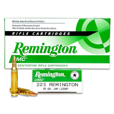 Remington UMC .223 Remington Ammunition 20 Rounds JHP 45 Grain