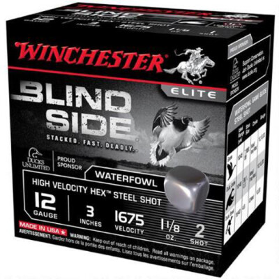 Winchester Blind Side 12 Gauge Shotshell 25 Rounds 3" #2 Steel