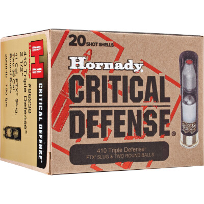 Hornady .410 Bore Shotshell 20 Rounds 2 1/2" FTX Slug / 2 Balls 86238
