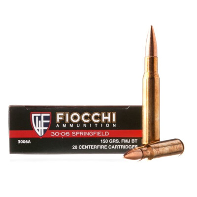 Fiocchi .30-06 Springfield Ammunition 20 Rounds FMJ 150 Grain