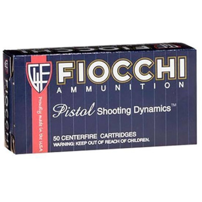 FIOCCHI Shooting Dynamics .38 Super Ammunition 50 Rounds FMJ 129 Grains 38SA