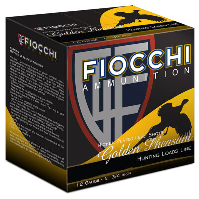 Fiocchi 12 Gauge Shotshell 25 Rounds 2 3/4" #7.5 Nickel Plated Lead Shot 1 3/8 oz.