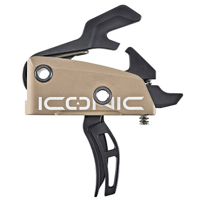 RISE Armament ICONIC Two-Stage Curved Trigger for AR-15/AR-10 FDE