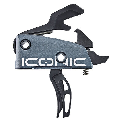 RISE Armament ICONIC Two-Stage Curved Trigger for AR-15/AR-10 Graphite Gray