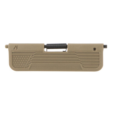 Strike Industries AR-15 Enhanced Ultimate Dust Cover Flag Design 5.56 NATO/.223 Remington Compatible Polymer Construction Flat Dark Earth Finish SI-AR-UDC-E-FLAG-223-FDE