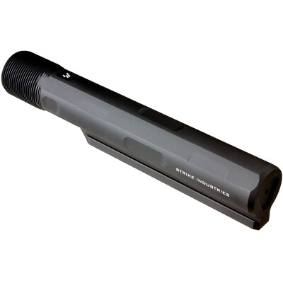 Strike Industries AR-15 Mil-Spec Advanced Receiver Extension 7 Position Buffer Tube Aluminum Black SI-AR-ARE-T7-BK