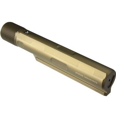 Strike Industries AR-15 Mil-Spec Advanced Receiver Extension 7 Position Buffer Tube Aluminum FDE SI-AR-ARE-T7-FDE