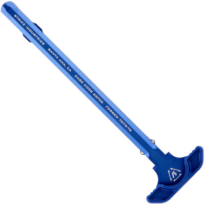 Strike Industries AR-15 Latchless Charging Handle Ambidextrous Aluminum Blue SI-AR-SLCH-BLU
