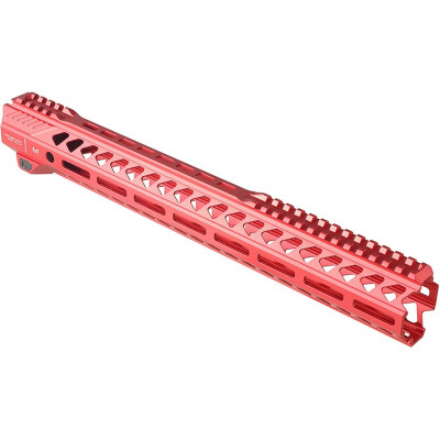 Strike Industries AR-15 Strike Rail 15.5" M-LOK Compatible Free Float Handguard Aluminum Red SI-StrikeRail-155-RED