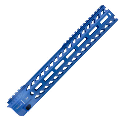 Strike Industries AR-15 Strike Rail 13.5" One Piece Free Float Hand Guard M-LOK Aluminum Anodized Blue SI-StrikeRail-135-BLU