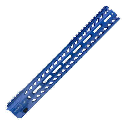 Strike Industries AR-15 Strike Rail 15.5" One Piece Free Float Hand Guard M-LOK Aluminum Anodized Blue SI-StrikeRail-155-BLU