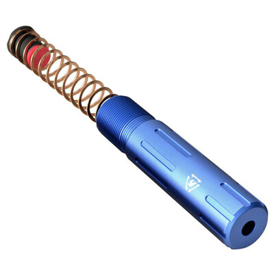 Strike Industries Pistol Buffer Tube QD Connection Flat Wire Spring 7075-T6 Aluminum Blue SI-AR-SPRE-SLICK-BLU