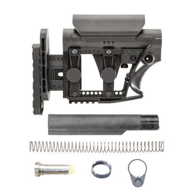 Luth-AR LR-308/AR-10 MBA-3 Stock Assembly Mil-Spec Tube .308 Carbine Buffer And Spring Black MBA-3K308-M  