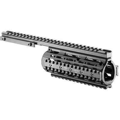 FAB Defense VFR Carbine Length AR-15 Free Floating Quad Rail System Black