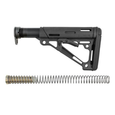 Hogue AR-15 Collapsible Carbine Buttstock Kit Mil-Spec OverMolded Black 15045