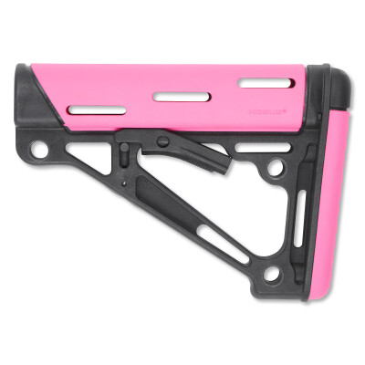 Hogue AR-15 Collapsible Carbine Buttstock Mil-Spec OverMolded Pink 15740
