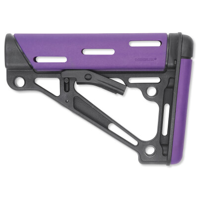 Hogue AR-15 Collapsible Carbine Buttstock Mil-Spec OverMolded Purple 15640
