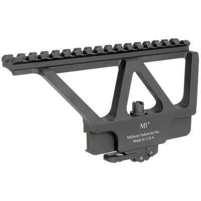 Midwest Industries AK Railed Side Scope Mount Aluminum Black MI-AKSM