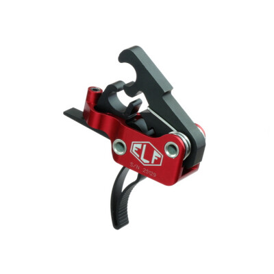 Elftmann Tactical AR-15 Service Drop In Curved Trigger Adjustable Large Pin Red/Black SERVICE-C.170