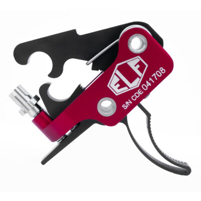 Elftmann Tactical AR-15 Service Drop In Curved Trigger Finger Adjustable Red/Black SERVICE-C FA