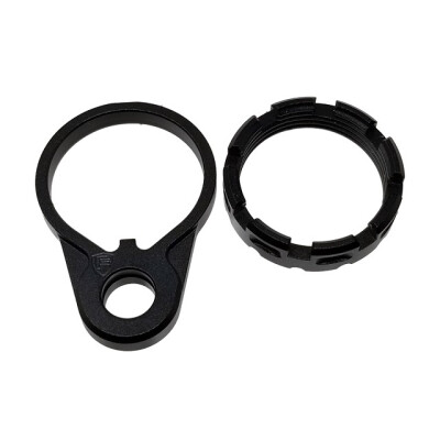 Fortis Manufacturing AR-15 QD End Plate and Standard Castle Nut Black