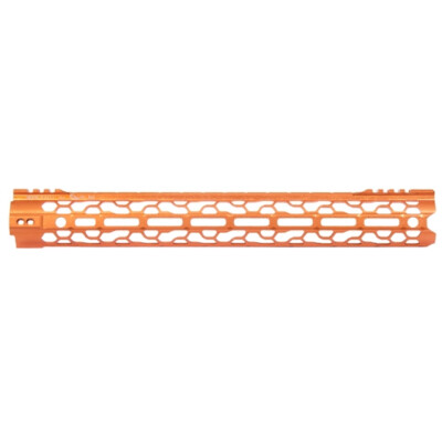ODIN Works AR-15 15.5" M-LOK O2 Lite Free Float Forend Orange Finish