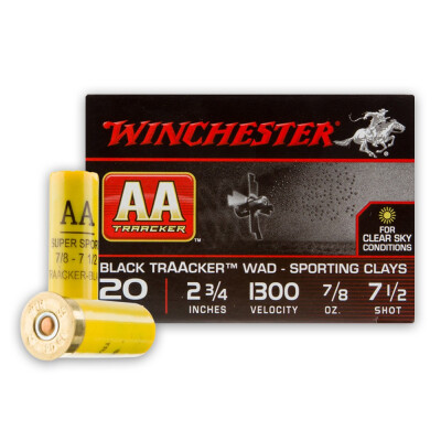 Winchester 20 Gauge 2-3/4" #7.5 Lead Shot 7/8 Oz 25 Rounds