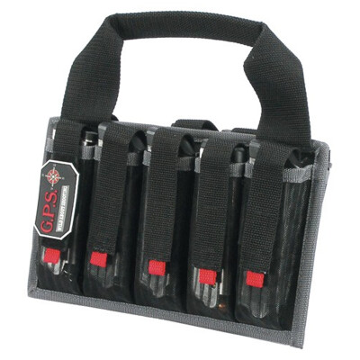 G Outdoors Pistol Magazine Tote 10 Mag Pouches Nylon Black GPS-1006MAG