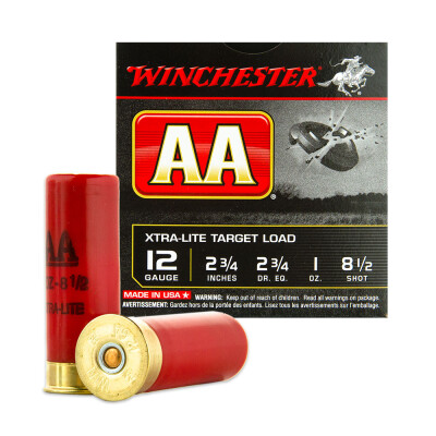 Winchester AA Xtra-Lite Target 12 Gauge Ammunition 25 Rounds 2-3/4" #8.5 Lead 1 oz