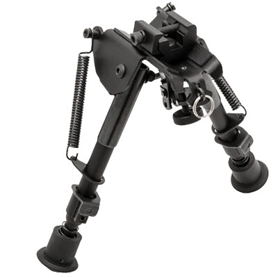 TRUGLO Tac-Pod Adjustable Pivot Head Bipod 6 - 9" with Adapter Black TG8902S