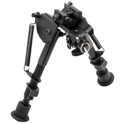 TRUGLO Tac-Pod Adjustable Pivot Head Bipod 9 - 13" with Adapter Black TG8902L
