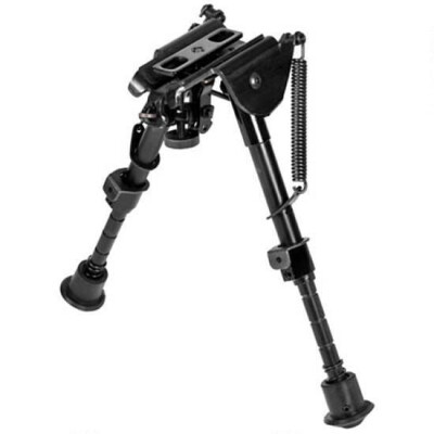 NcSTAR Precision Grade Bipod 5.5" to 8" Adjustment 3 Adaptors Aluminum Black Powder Coated Finish