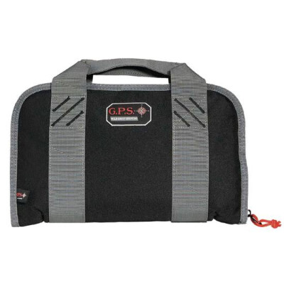G-Outdoors G.P.S. Double Compact Pistol Case Nylon Black/Gray GPS-1107PCCB
