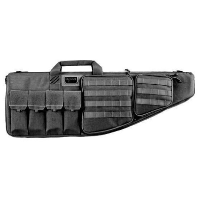 G-Outdoors G.P.S. Tactical Rifle Case 35" With External Handgun Case 1000 Denier Heavy Duty Material DuPoint Teflon Coated Black Finish