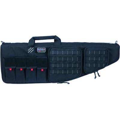 G-Outdoors G.P.S. Tactical Rifle Case 42" With External Handgun Case 1000 Denier Heavy Duty Material DuPont Teflon Coated Black Finish