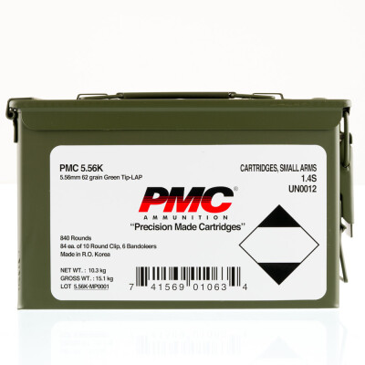 PMC XTAC 5.56 NATO M855 Ammunition 840 Rounds FMJ 62 Grain 