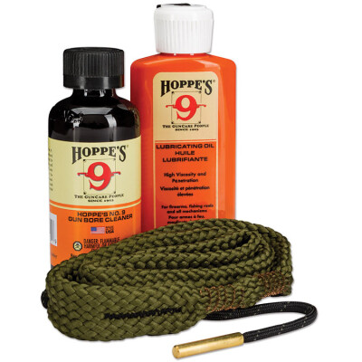 Hoppe's 1-2-3 Done Complete Firearm Cleaning Kit for Rifles Chambered in .223/5.56/.22 Long Rifle Calibers Includes Bore Solvent/Lubricating Oil/Bore Snake