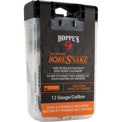 Hoppe's No. 9 Boresnake Snake Den 12 Gauge Shotgun Pull Thru Bore Cleaning Rope and Carry Case with Pull Handle Lid