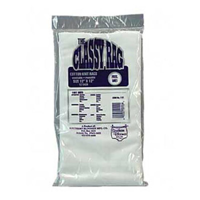 Southern Bloomer Cotton Knit Rags 12"X12" Bag of 12