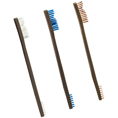 3-Pack Otis Variety Pack Receiver Brush Set: Nylon, Blue Nylon, & Bronze Bristles