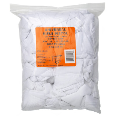 Patches Bulk 1000 Rifle and Pistol All Cotton 2.5x2.5" 3 Ounce