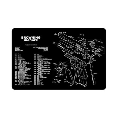 JE Machine 11" x 17" Handgun Cleaning Mat with Browing High Power Imprint