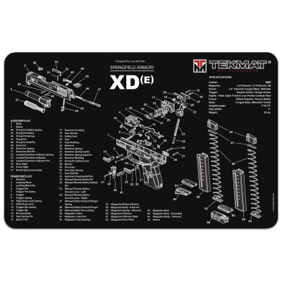 TekMat Springfield Armory XDe Gun Cleaning Mat Neoprene