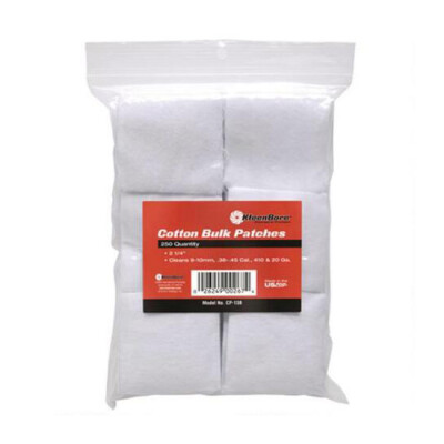 KleenBore SuperShooter Patch .22 to .270 1.25" Square Cotton 500 Pack