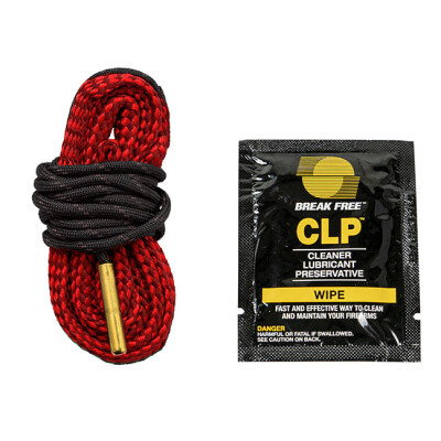 KleenBore .22 Caliber Pistol Kwick Kleen One Pull Through Rope Cleaner With BreakFree CLP Wipe
